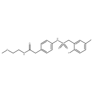 2-(4-((2,5-difluorophenyl)methylsulfonamido)phenyl)-N-(2-methoxyethyl)acetamide Structure
