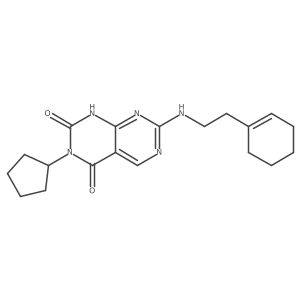 7-[(2-cyclohex-1-en-1-ylethyl)amino]-3-cyclopentylpyrimido[4,5-d]pyrimidine-2,4(1H,3H)-dione Structure