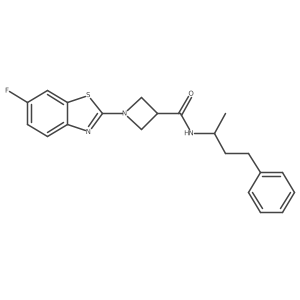 1-(6-fluorobenzo[d]thiazol-2-yl)-N-(4-phenylbutan-2-yl)azetidine-3-carboxamide结构式