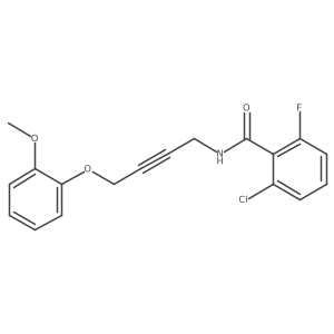 2-Chloro-6-fluoro-N-[4-(2-methoxyphenoxy)but-2-YN-1-YL]benzamide结构式
