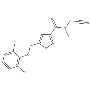 N-(cyanomethyl)-5-[(2,6-dichlorophenoxy)methyl]-N-methyl-1,2-oxazole-3-carboxamide Structure