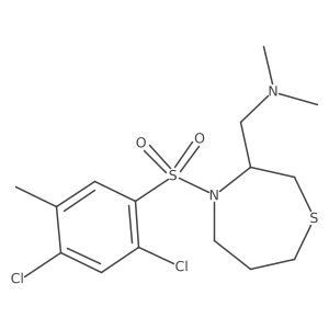 1-(4-((2,4-dichloro-5-methylphenyl)sulfonyl)-1,4-thiazepan-3-yl)-N,N-dimethylmethanamine结构式