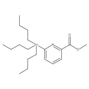 Methyl 6-(tributylstannyl)-2-pyridinecarboxylate结构式