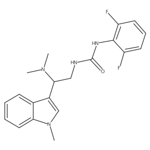 1-(2,6-difluorophenyl)-3-(2-(dimethylamino)-2-(1-methyl-1H-indol-3-yl)ethyl)urea结构式