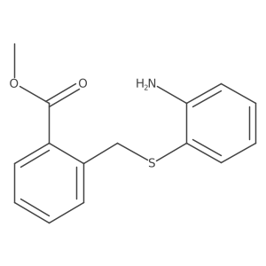 Methyl 2-(((2-aminophenyl)thio)methyl)benzoate Structure