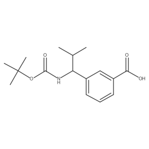 3-(1-{[(Tert-butoxy)carbonyl]amino}-2-methylpropyl)benzoic acid结构式