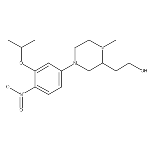 2-{1-Methyl-4-[4-nitro-3-(propan-2-yloxy)phenyl]piperazin-2-yl}ethanol结构式