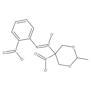 1-(2-Methyl-5-nitro-1,3-dioxan-5-yl)-2-(2-nitrophenyl)-1-oxidodiazen-1-ium Structure