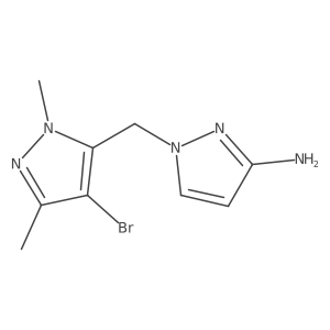 1-((4-Bromo-1,3-dimethyl-1h-pyrazol-5-yl)methyl)-1h-pyrazol-3-amine结构式
