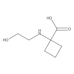 1-[(2-Hydroxyethyl)amino]cyclobutane-1-carboxylic acid结构式