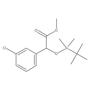 Methyl (R)-2-[(tert-butyldimethylsilyl)oxy]-2-(3-chlorophenyl)acetate Structure
