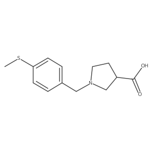 1-(4-(Methylthio)benzyl)pyrrolidine-3-carboxylic acid Structure