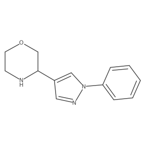 3-(1-phenyl-1H-pyrazol-4-yl)morpholine结构式