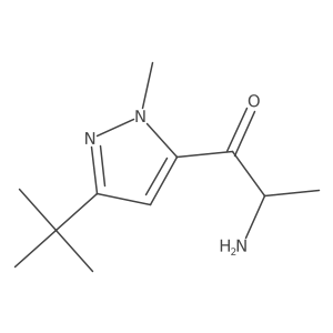 2-amino-1-(3-tert-butyl-1-methyl-1H-pyrazol-5-yl)propan-1-one Structure
