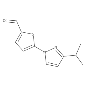 5-[3-(Propan-2-YL)-1H-pyrazol-1-YL]thiophene-2-carbaldehyde结构式