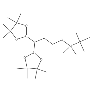 (3,3-Bis(4,4,5,5-tetramethyl-1,3,2-dioxaborolan-2-yl)propoxy)(tert-butyl)dimethylsilane Structure