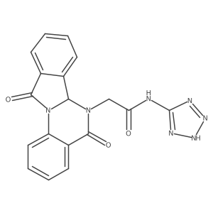 2-(5,11-dioxo-6a,11-dihydroisoindolo[2,1-a]quinazolin-6(5H)-yl)-N-(2H-tetrazol-5-yl)acetamide结构式