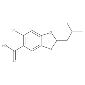 6-Bromo-2-isobutylbenzo[d][1,3]dioxole-5-carboxylic acid Structure