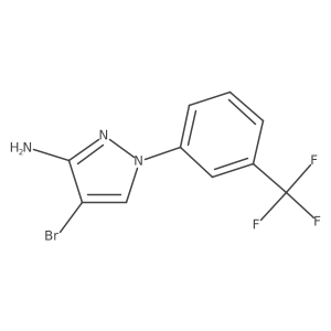4-Bromo-1-[3-(trifluoromethyl)phenyl]pyrazol-3-amine Structure
