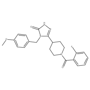 5-[1-(2-fluorobenzoyl)piperidin-4-yl]-4-(4-methoxybenzyl)-2,4-dihydro-3H-1,2,4-triazol-3-one结构式