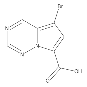 5-Bromopyrrolo[2,1-f][1,2,4]triazine-7-carboxylicacid结构式