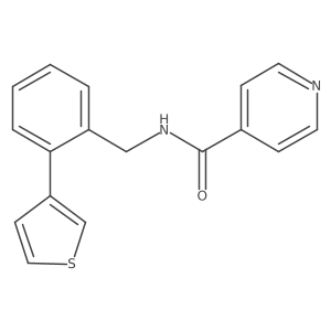 N-(2-(thiophen-3-yl)benzyl)isonicotinamide结构式