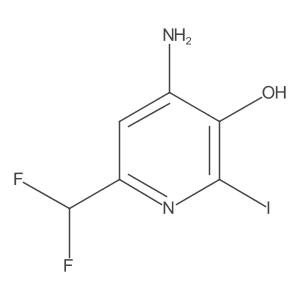 4-Amino-6-(difluoromethyl)-2-iodopyridin-3-ol Structure