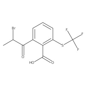 2-(2-Bromopropanoyl)-6-(trifluoromethylthio)benzoic acid结构式
