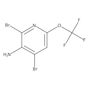 2,4-Dibromo-6-(trifluoromethoxy)pyridin-3-amine结构式