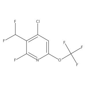 4-Chloro-3-(difluoromethyl)-2-fluoro-6-(trifluoromethoxy)pyridine Structure