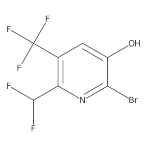 2-Bromo-6-(difluoromethyl)-5-(trifluoromethyl)pyridin-3-ol Structure