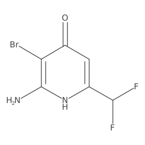 2-Amino-3-bromo-6-(difluoromethyl)pyridin-4-ol Structure