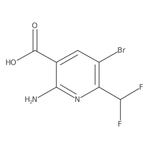 2-Amino-5-bromo-6-(difluoromethyl)nicotinic acid Structure