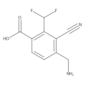 4-(Aminomethyl)-3-cyano-2-(difluoromethyl)benzoic acid结构式