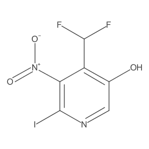 4-(Difluoromethyl)-6-iodo-5-nitropyridin-3-ol Structure