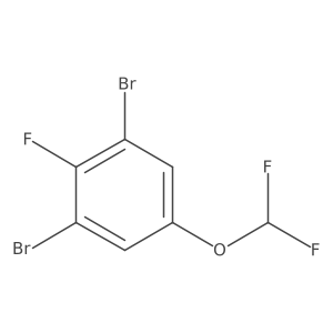 1,3-Dibromo-5-difluoromethoxy-2-fluorobenzene结构式