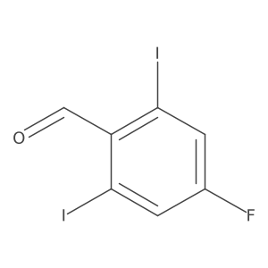 4-Fluoro-2,6-diiodobenzaldehyde Structure