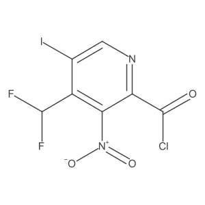 4-(Difluoromethyl)-5-iodo-3-nitropicolinoyl chloride Structure