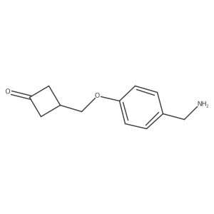 3-[4-(Aminomethyl)phenoxymethyl]cyclobutan-1-one Structure