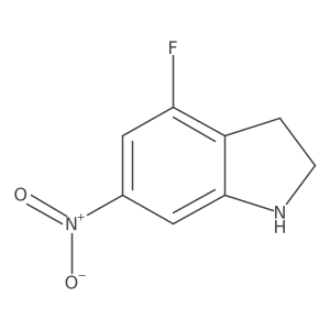 4-Fluoro-6-nitroindoline结构式