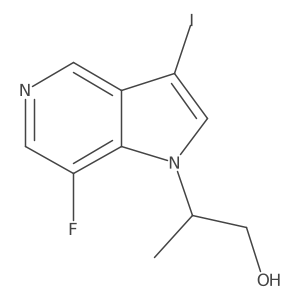2-(7-Fluoro-3-iodo-1H-pyrrolo[3,2-c]pyridin-1-yl)propan-1-ol Structure