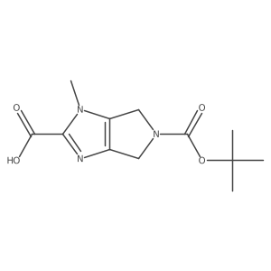 5-(tert-Butoxycarbonyl)-1-methyl-1,4,5,6-tetrahydropyrrolo[3,4-d]imidazole-2-carboxylic acid Structure