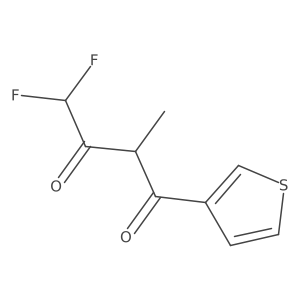 4,4-Difluoro-2-methyl-1-(thiophen-3-yl)butane-1,3-dione Structure