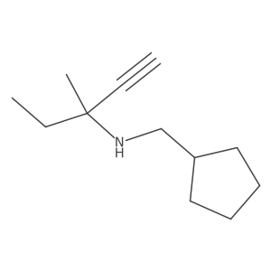 (Cyclopentylmethyl)(3-methylpent-1-yn-3-yl)amine Structure