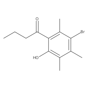 1-(3-Bromo-6-hydroxy-2,4,5-trimethylphenyl)butan-1-one结构式
