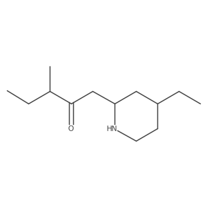 1-(4-Ethylpiperidin-2-yl)-3-methylpentan-2-one Structure
