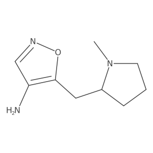 5-[(1-Methylpyrrolidin-2-yl)methyl]-1,2-oxazol-4-amine结构式