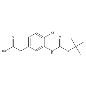 2-(3-{[(Tert-butoxy)carbonyl]amino}-4-chlorophenyl)acetic acid Structure