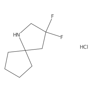 3,3-Difluoro-1-azaspiro[4.4]nonane hydrochloride结构式