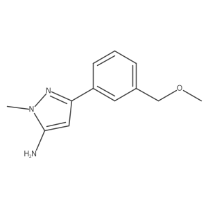 3-[3-(methoxymethyl)phenyl]-1-methyl-1H-pyrazol-5-amine Structure